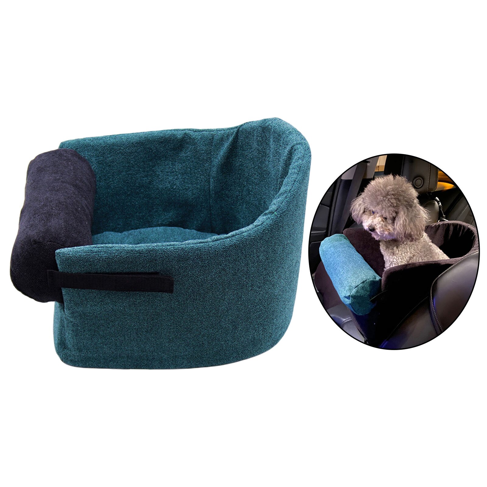 Huisdier Auto Booster Seat Op Auto Armsteun Ademend Reizen Vervoerder Kooi Hond Autostoel Accessoires Veiligheid Stoel Mand: Dark Green