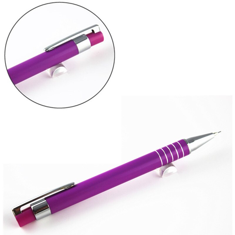 lot 0.5mm mechanical pencils Purple Silver Clip shell office & school stationery writing supplies