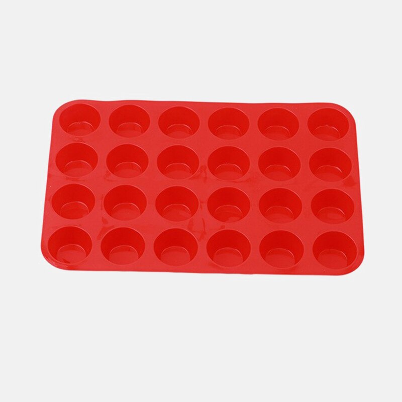 Ronde siliconen mal met 24 gaten, zeep, koekjes, cupcakes, bakvorm, bakvorm, zelfgemaakte cakevorm, mini-muffinvorm: 1