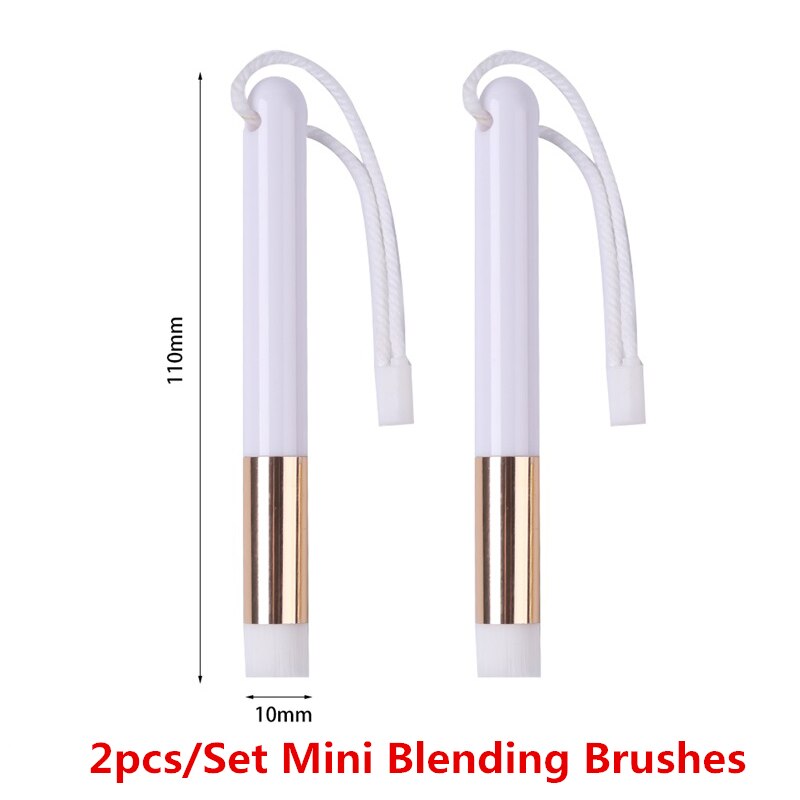 Juego de Mini brochas de mezcla útiles, estante para mezclar tinta, fácil, tarjetas de álbum de recortes, herramientas de mano para pintar,: 2pcs golden
