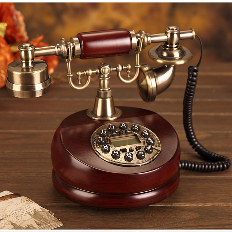 Teléfono antiguo con cable, dispositivo fijo de resina, Digital, Retro, botón, Dial, Vintage, decorativo, para el hogar y la Oficina