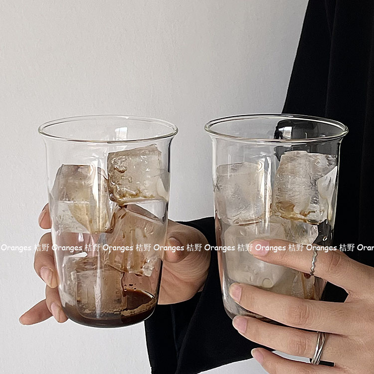 420 ml kaffebarer højtemperaturbestandig gennemsigtig glas enkel vandkop iste latte kaffedrik kold drik