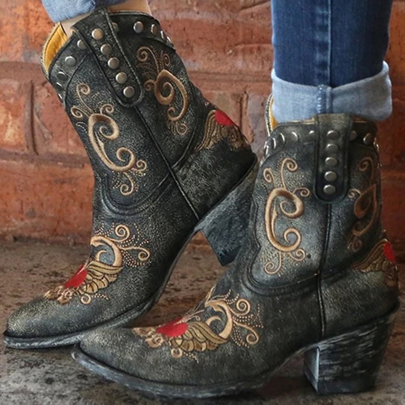 Zapatos de talla grande para mujer, botas para mujer, ropa de deporte de invierno, botas de punta redonda, de de lujo con letras de tacón, talla grande