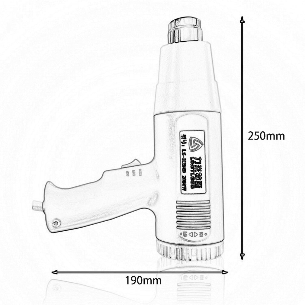 US Plug 1500W 2000W pistolet à chaleur électrique industriel pistolet à Air portatif pour papier peint peinture décapage Type de Turbine haute résistance