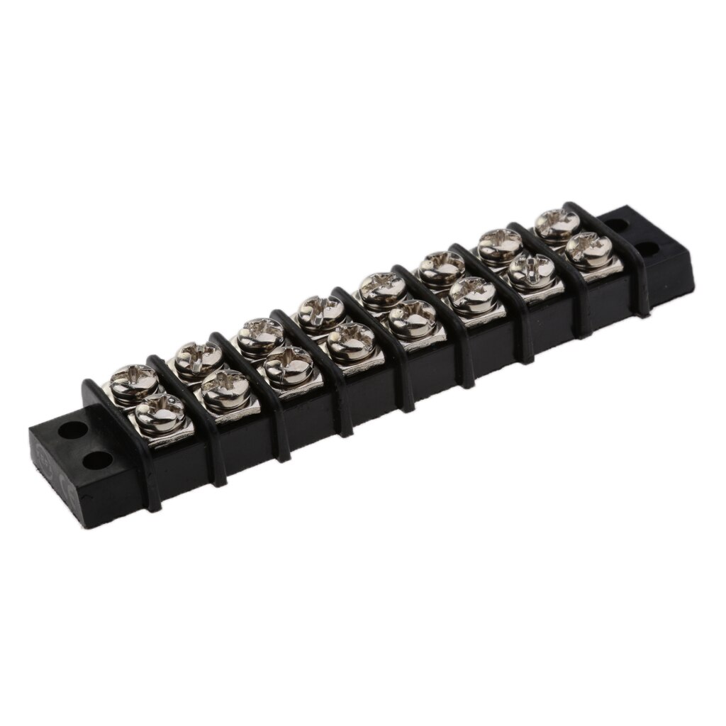 Marine 8 Circuit Barrier Type Junction Block with 8-32 Screw Terminals