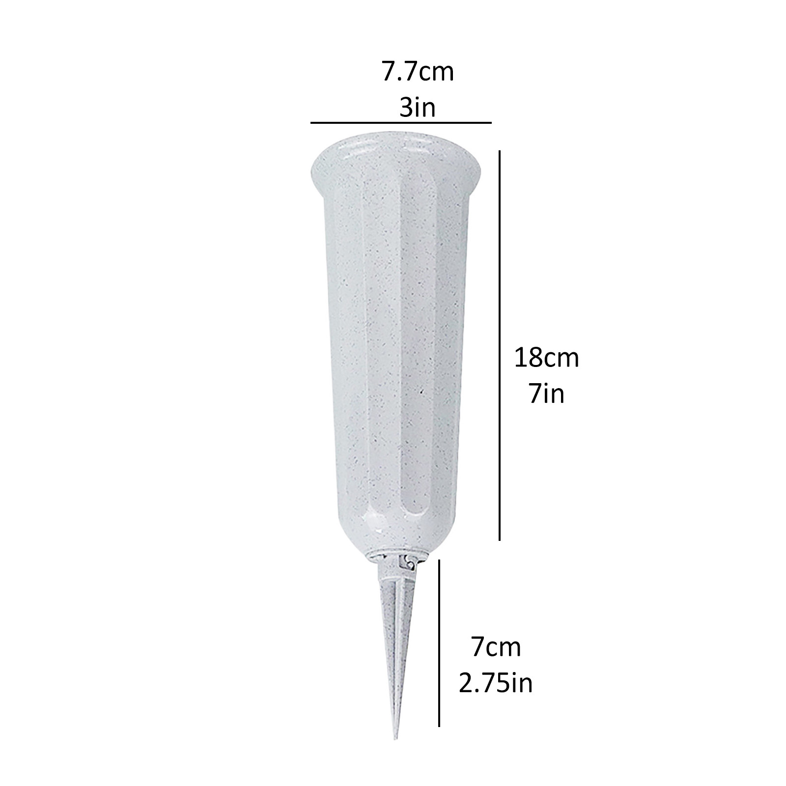 1pc kirkegård blomstervase minnesmerke blomstervase stake plast i bakken kirkegård