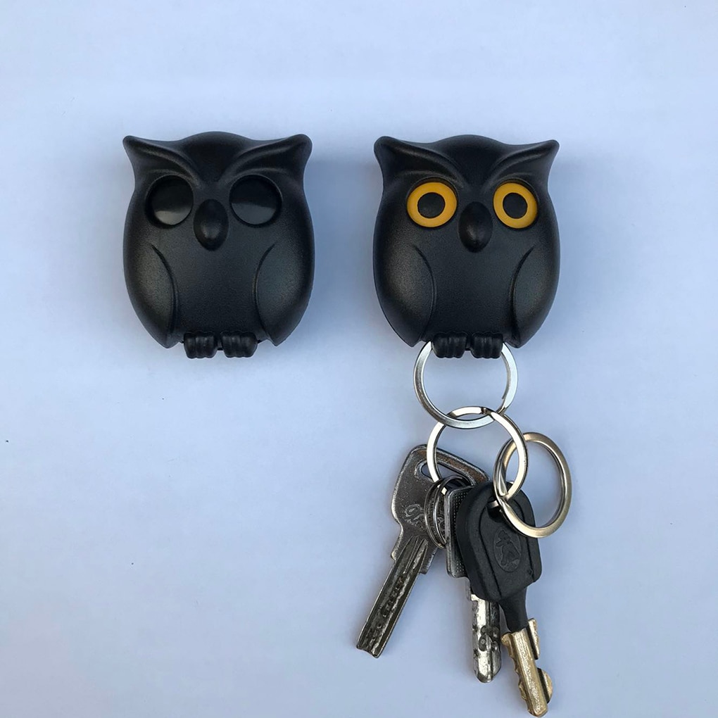 Bird Shape Wall Mount Key Holder Innovative Key Hook Door Hanger Night Owl Magnetic Storage Rack Home Decorative Organizer
