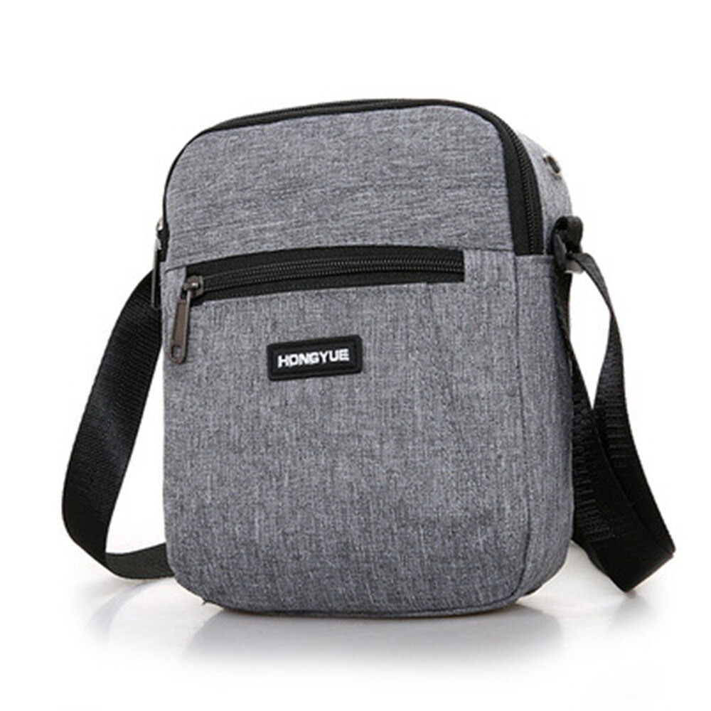 Men Bag Messenger Backpack Shoulder Bags Men's Simple Casual Waterproof Oxford Cloth Pocket Travel Business Handbag: D-gray