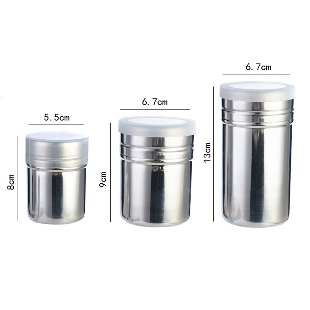 304 Stainless Steel Herb Spice Tools Spice Pepper Shakers Spice Jars Decorating Fancy Coffee Cake Kitchen Baking Spice Utensils: L