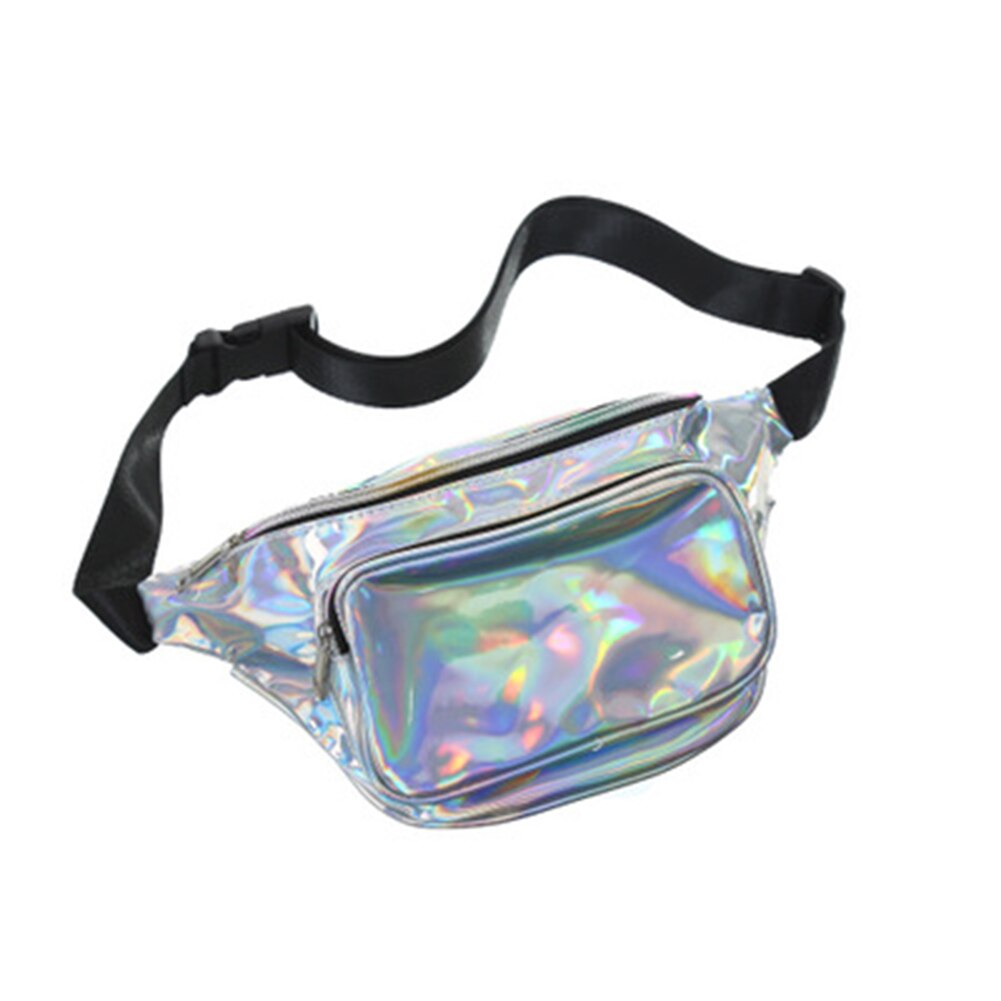 Sac de taille hologramme pour femmes, sac banane brillant, sac à bandoulière, sac à main de voyage meilleure WT: Default Title