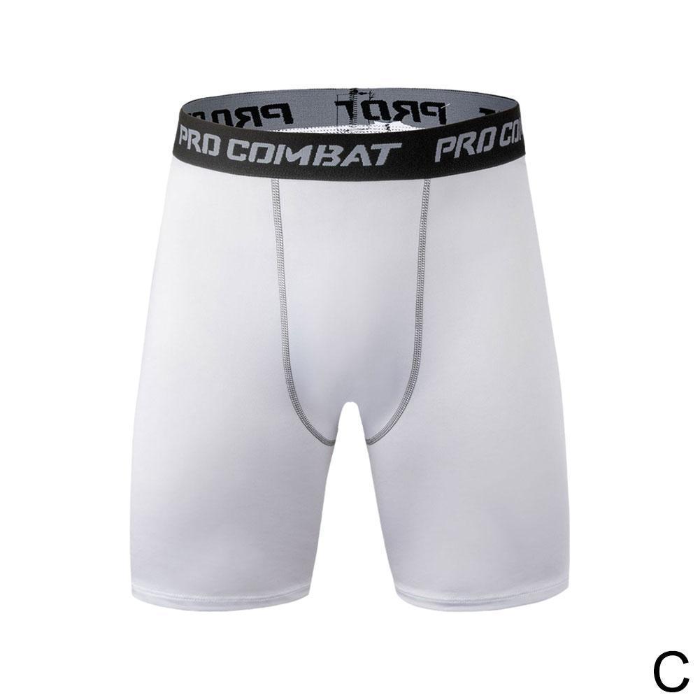 Pantalones cortos de culturismo para Hombre, bragas de gimnasio con entrepierna para entrenamiento físico, medias de compresión elásticas para músculos vivos, mallas ajustadas para Hombre: L / Castaño