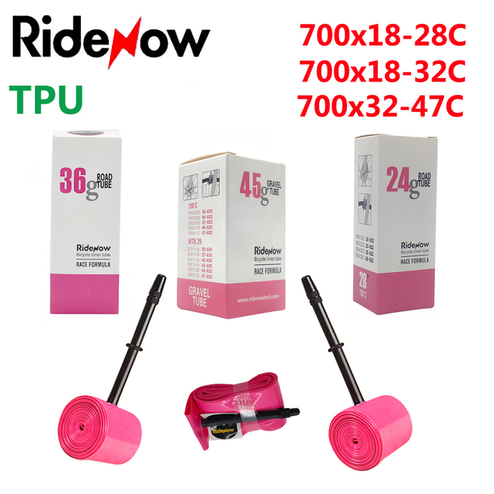 RideNow TPU chambre à air de vélo 700C 700x18 23 25C 26 27 28C 32C 35 37 40 45C 47 pneu de vélo de route vtt caméra de vélo 29x1.75 1.95 pneu