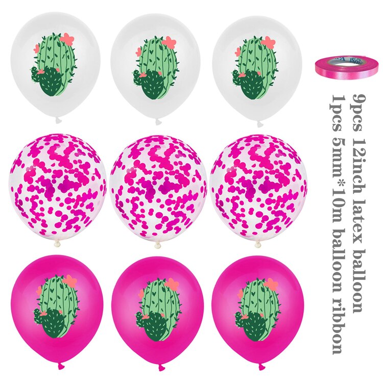 Hawaii Party Banner Balloons Aloha Happy Birthday Decorations Hawaiian Party Supplies Summer Tropical Flamingo Party Favors: 6