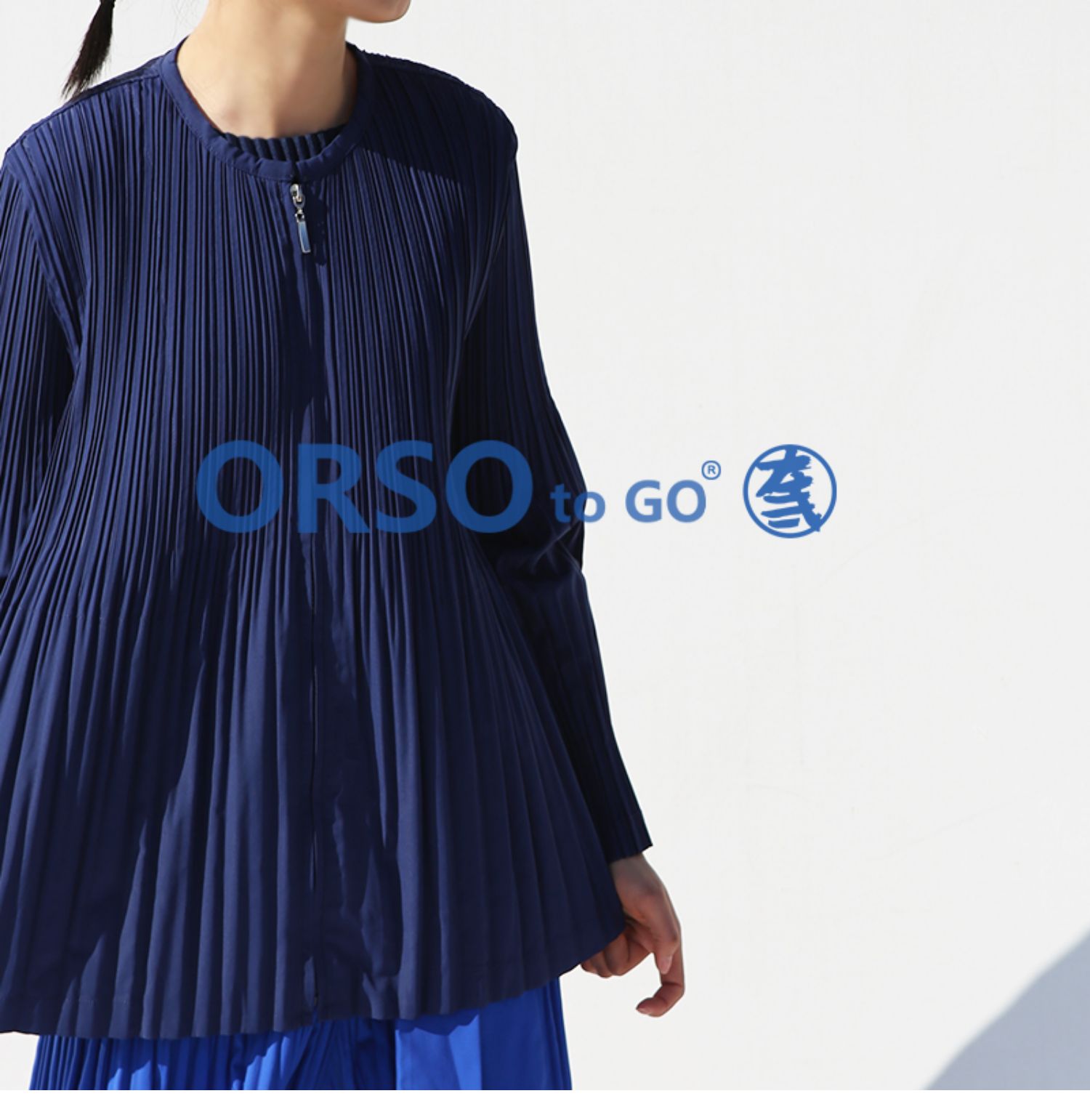 Miyake geplooide damesjas herfst casual ronde hals rits effen top esthetische kleding