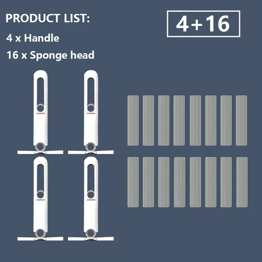 2-24 Stuks Mini Mop Krachtige Squeeze Mini Mop Vouwen Met Zelfknijpen Vloer Keuken Wc Wassen Bureau raam Auto Schoon Gereedschap: Licht Groen