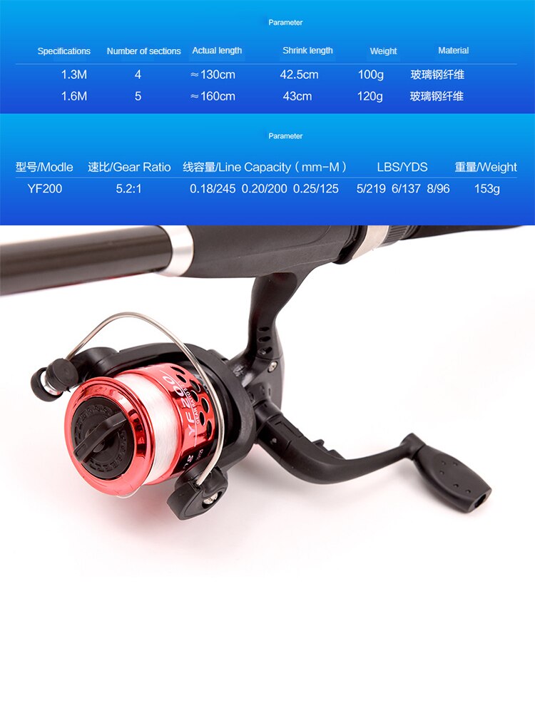 Rod and Reel Combination Set Spinning Wheel Soft Bait Fishing Gear Set Telescopic Fishing Rod Reel Combo Ocean Rock Fshing