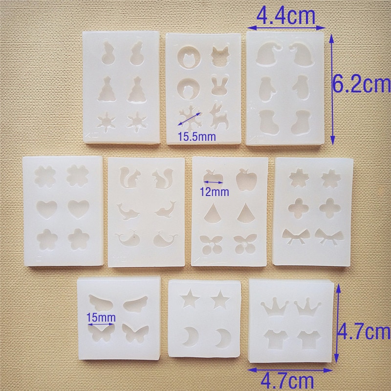 SNASAN Christmas earrings beads small charms silicone Mold Resin Silicone Mould handmade tool epoxy resin molds