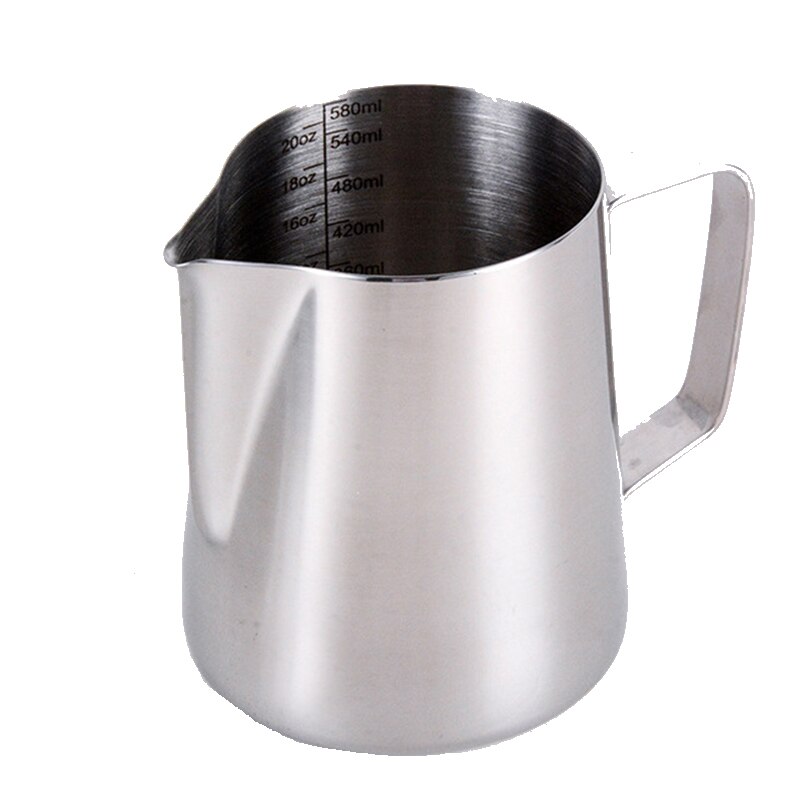 350-1500ml Stainless Steel Frothing Pitcher Pull Flower Cup Coffee Milk Mugs Milk Frother with Scale Latte Art Kitchen Access