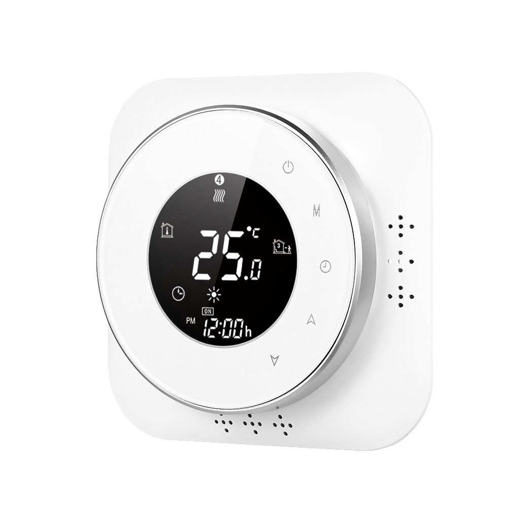 95-240V Programmable Thermostat 5+1+1 Periods Touchscreen with Backlight Boiler Heating Thermoregulator Temperature Controller: White without WIFI