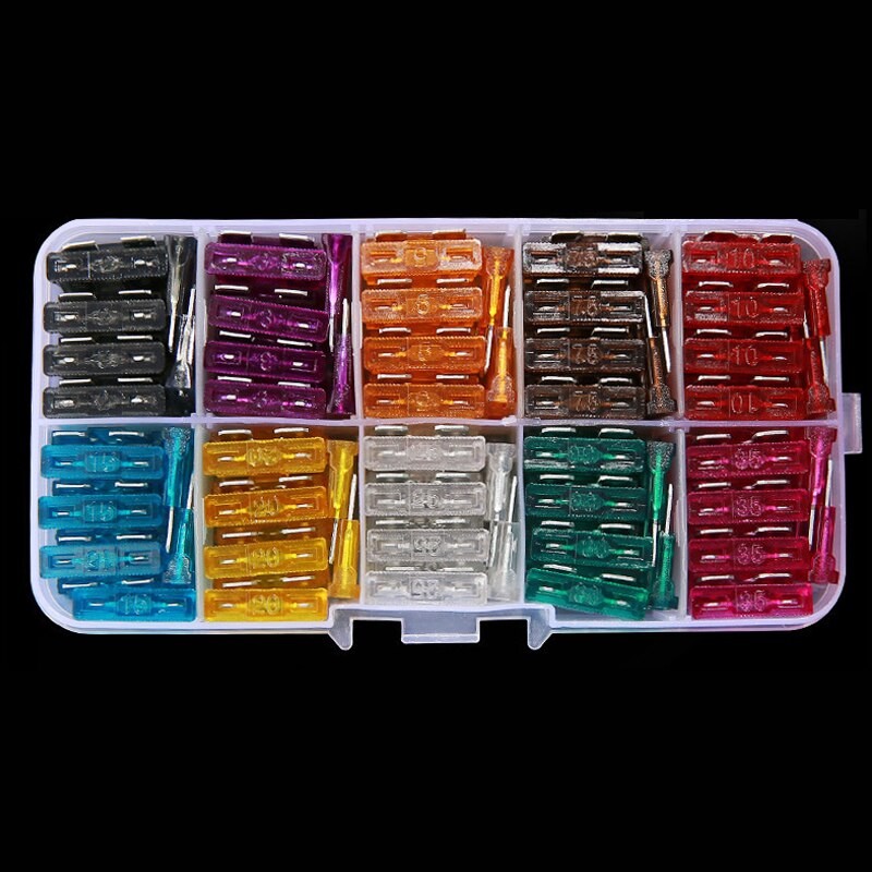 100/ 50PCS Car Fuses Blade Type Fuse Set for Peugeot 206 307 308 407 3008 508 207 208 for Citroen C3 C5 Berlingo C4 Picasso