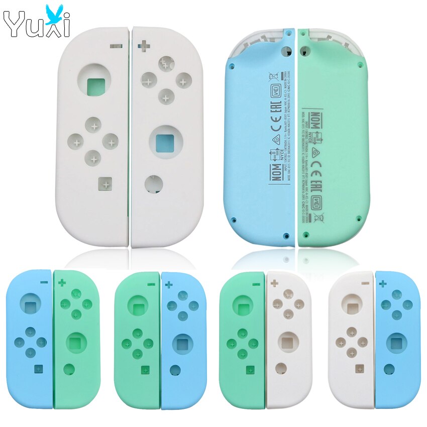 YuXi DIY White Blue Green Housing Shell Cover for Nintend Switch Joy-Con Controller for NS NX Joy Con Protective Case