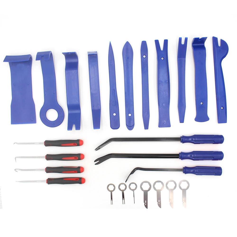 Herramientas de coche, Kit de desmontaje Interior de coche, herramienta de extracción de molduras de plástico, extractor de Clips de coche, herramientas de Panel Diy para juego de extractor de molduras de coche