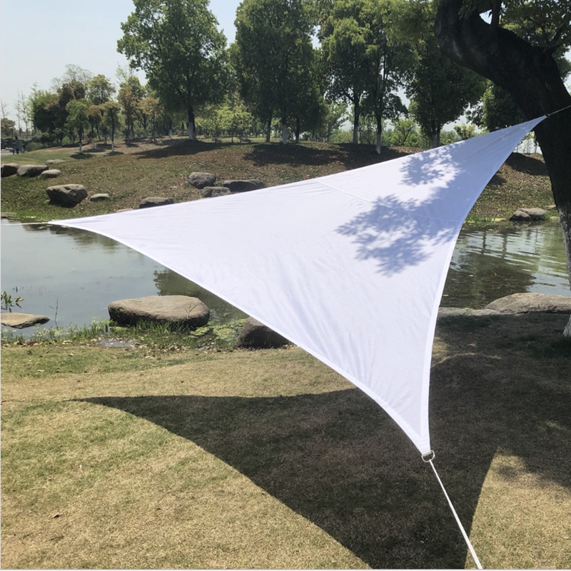 Tewango 2 mx 2 mx 2m trekantet solsejl sejl polyester vandtæt anti-uv anwings udendørs gårdhave have swimmingpool skyggenet