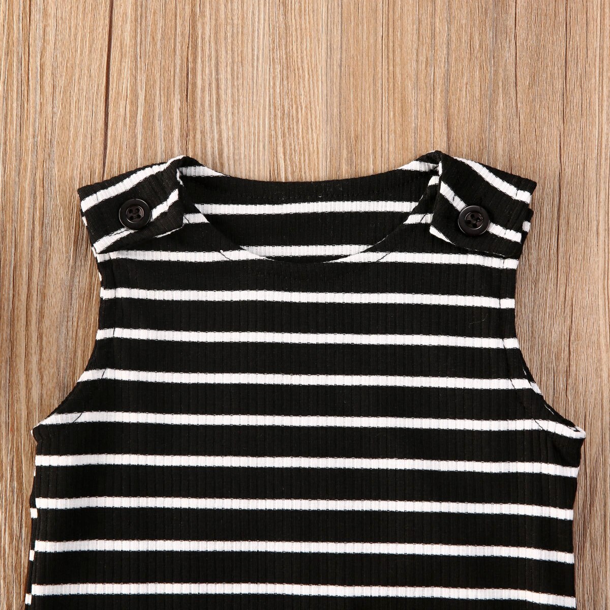 Neue Nette Baby Mädchen Jungen Rippe Streifen Ärmellose Gesamt Kleinkind freundlicher Rundhals ziehen-auf Overall kurze Hose