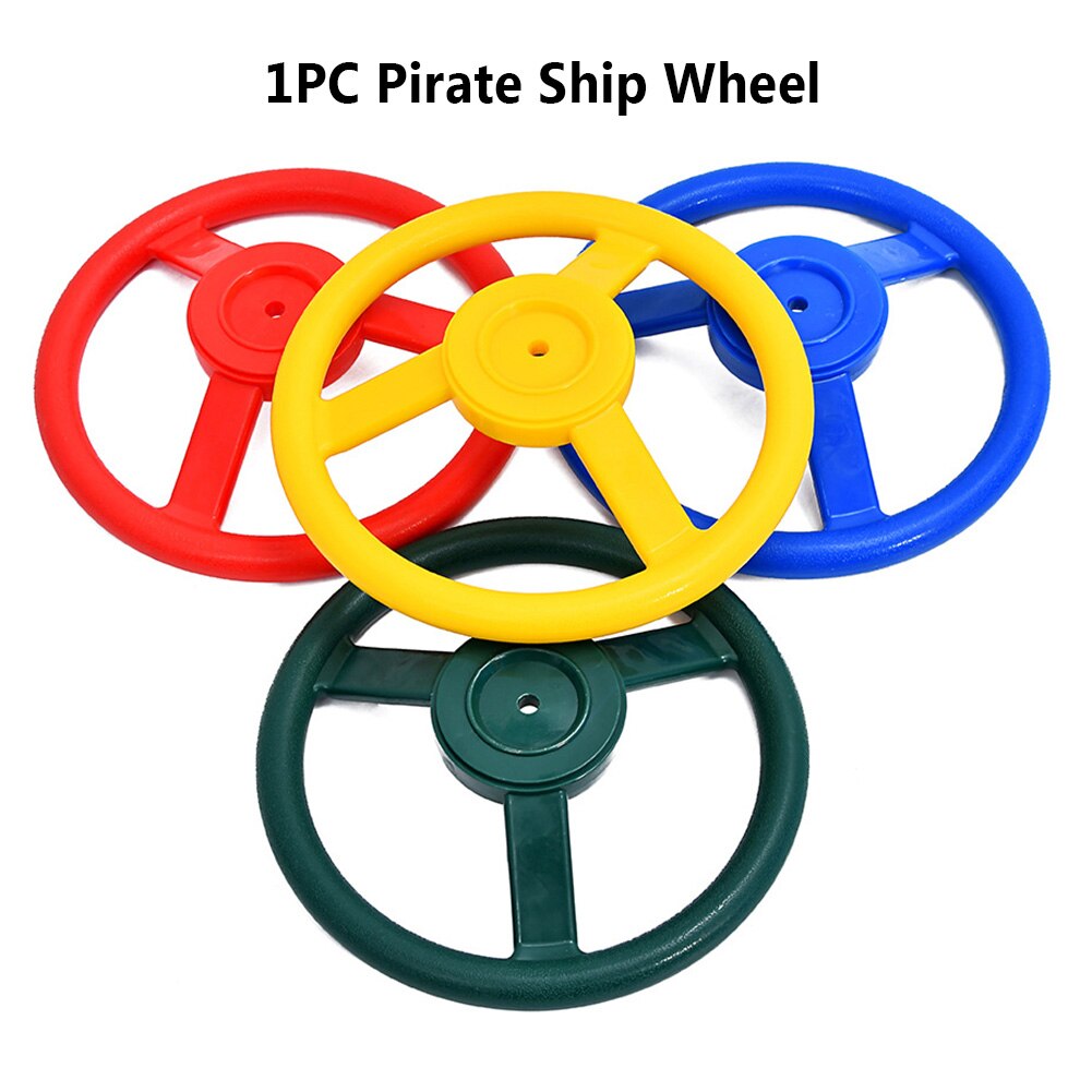 Garden With Screw Climbing Frame Kids Toy Swing Accessory Pirate Ship Wheel Amusement Park Steering Fun Easy Install