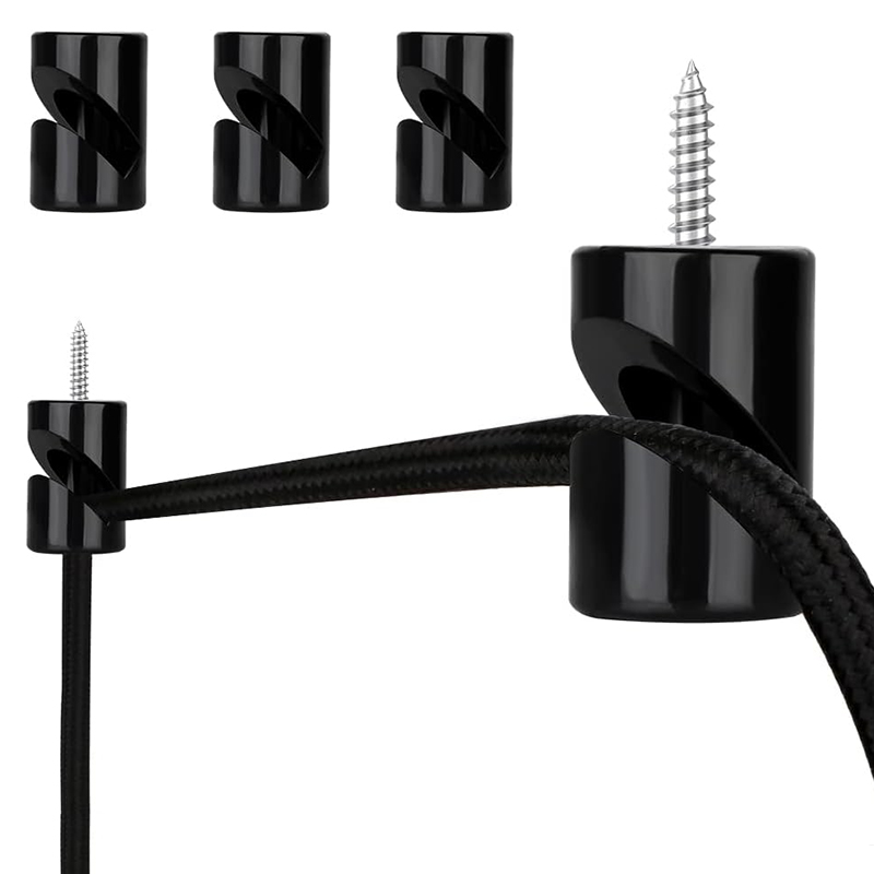 Chandelier Swag Hanging Hook Ceiling Hooks for Hanging Lights DIY Swag Wall Hooks For Electric Wire Pendant Light Fixture: black