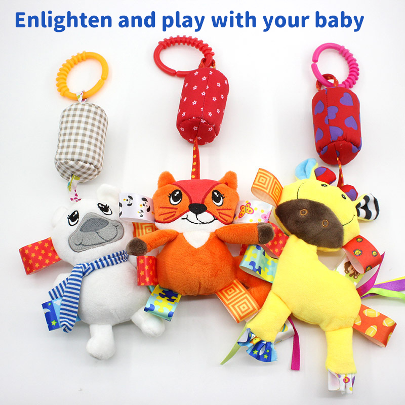 Nuevos sonajeros para bebé, juguete con campana, sonajero de peluche suave, juguetes con agarre manual, colgante para cochecito, cuna, cama, mordedor, juguete colgante de 0 a 24 meses