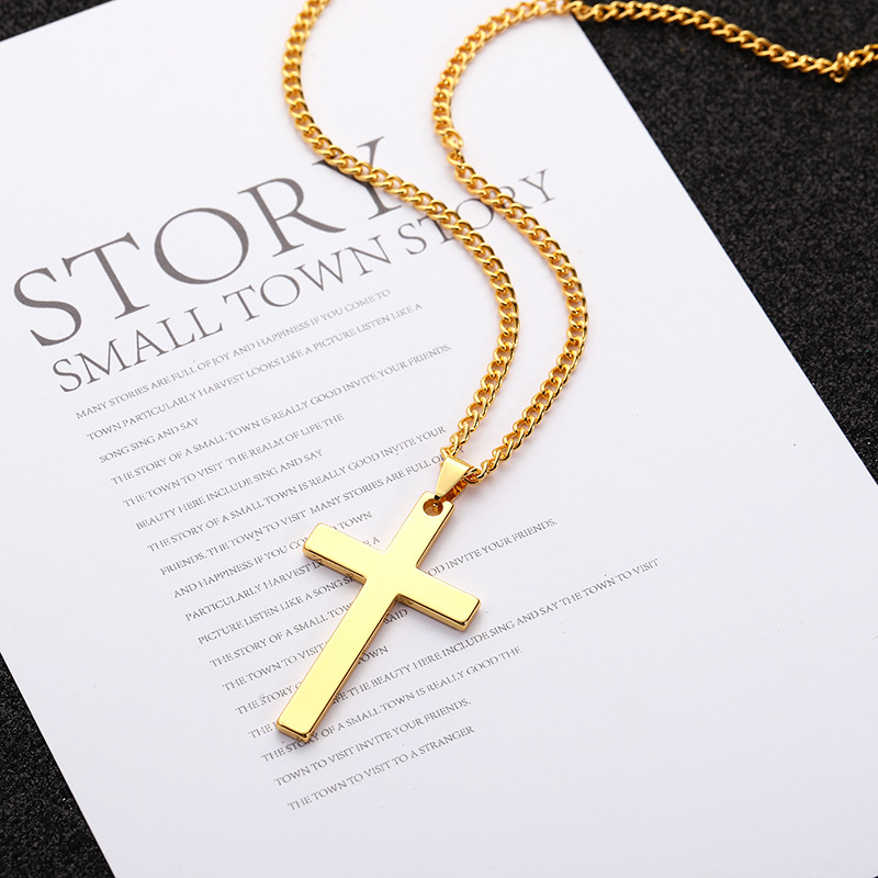 Legenstar Christian Jezus Titanium Kruis Ketting Rvs Goud Zilver Zwart Gebed Choker Cross Hangers Punk Sieraden