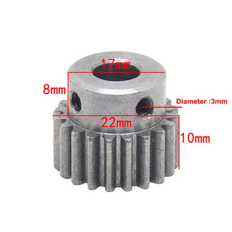 Metalen Ijzer Tandwiel Met 1 Modulus 20 Tanden De Diameter Van Innerlijke Gat 6MM 7MM 8MM 10MM 12MM Gear Gebruik Voor Motor Mechanische etc