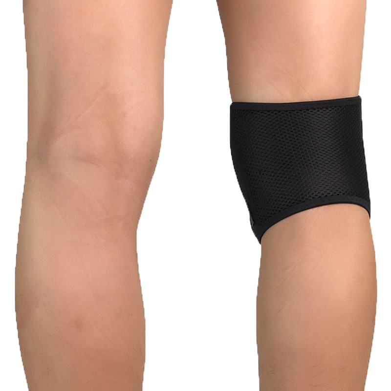 1 pc knæstøtter knæbeskyttere justerbar knærem patellar senebånd bøjle beskyttende puder sport safrty fit fitness løb