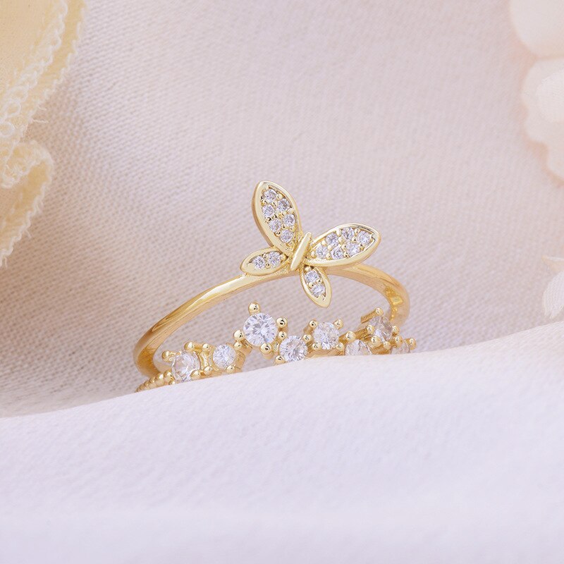 luxe nana bijoux de corps ring mariage bagues accessoires vintage femme bijoux femme bague femme Bague en forme de papillon pour femme, accessoire de , bijou polyvalent quotidien, Vintage, mariage