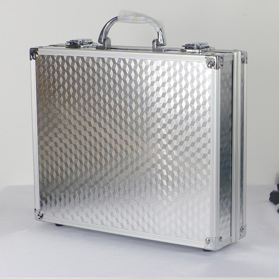 Sound Card Microphone Aluminum Box Storage Box Mic Storage Sponge Box Silver Metal Suitcase Hard Case Live Equipment Toolbox