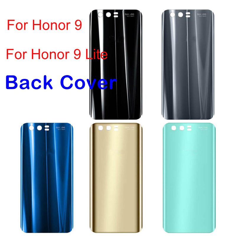 Boîtier étui pour huawei Honor 9 couvercle de batterie en verre arrière panneau de porte arrière pour Honor9 Lite Honor 9 remplacement de couvercle en verre arrière