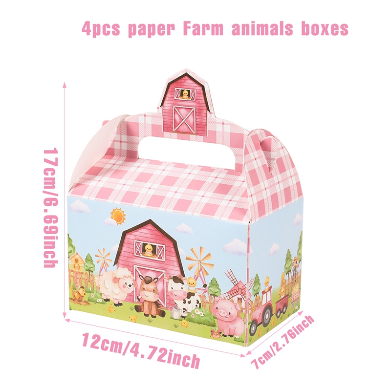 Roze Boerderijdieren Wegwerp Servies Boerderij Thema Verjaardagsfeestje Decor Kinderen 1e Verjaardag Meisje Feestartikelen Baby Shower