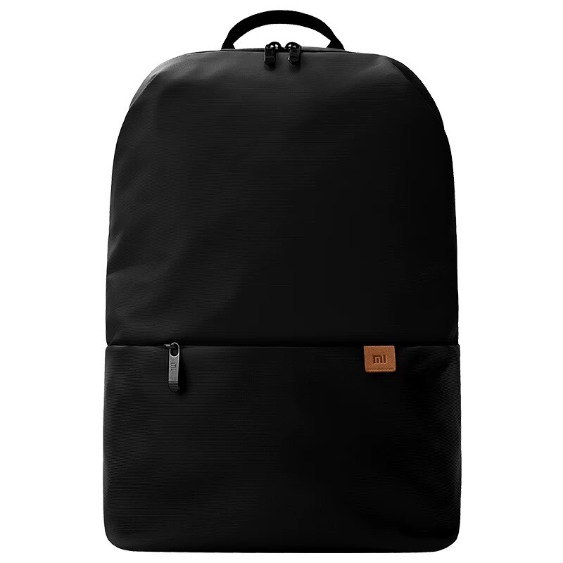 Nueva mochila informal Xiaomi Simple 20L gran capacidad 490g súper ligera innovadora mochila impermeable con bolsillos laterales para ordenador portátil: Black