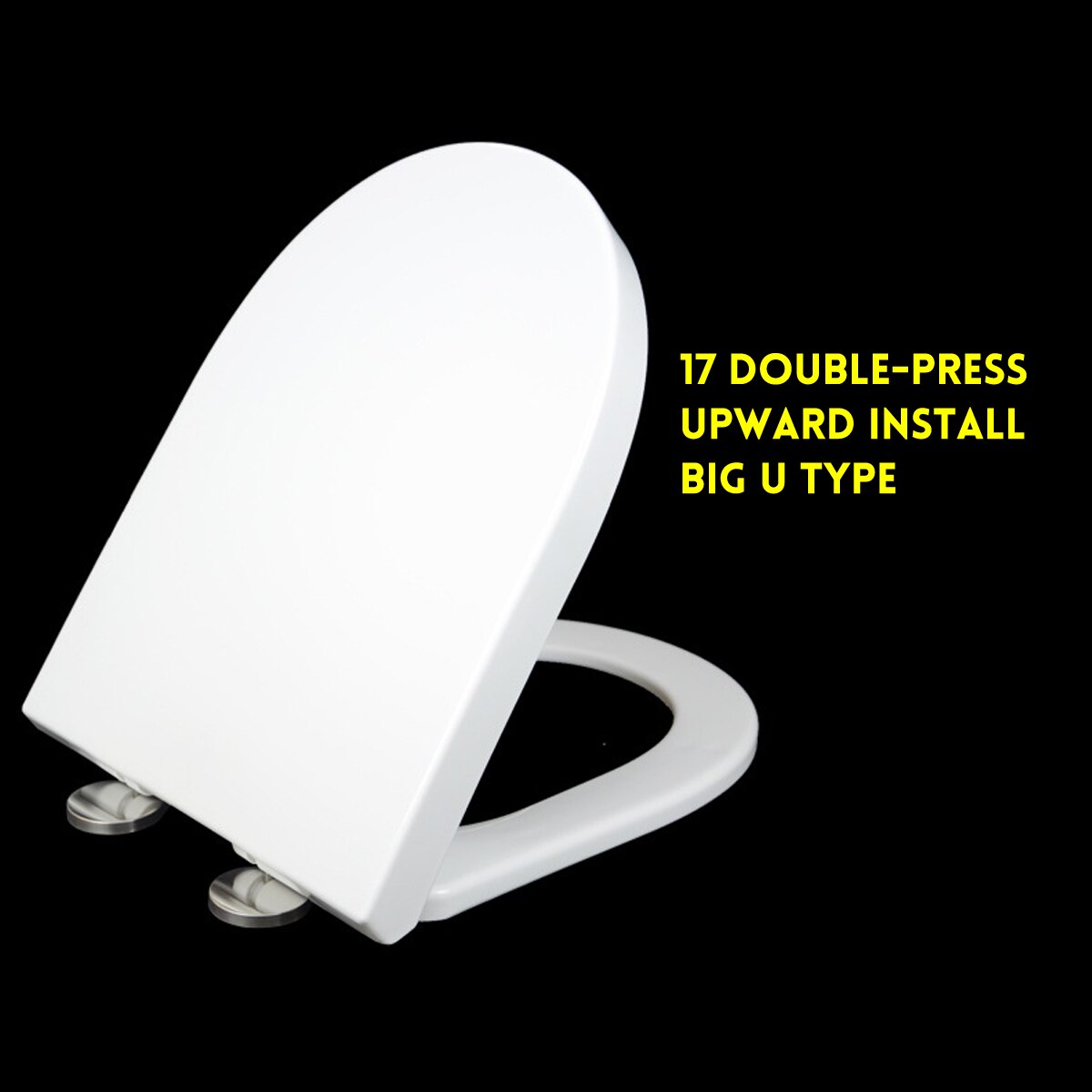 1Pcs PP Universal Slow-Close Toilet Seat Lid Cover Set Thicken Replacement Antibacterial Square Round U Type Toilet Seats Cover