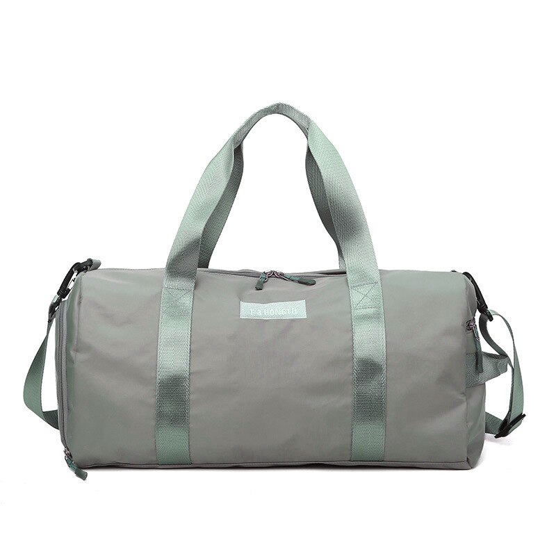Pink Gym Bag Women Wet Dry Clothes Duffle Bag Crossbody Fitness Travel Sports Gym Yoga Bags with Shoes Compartment: Light Grey
