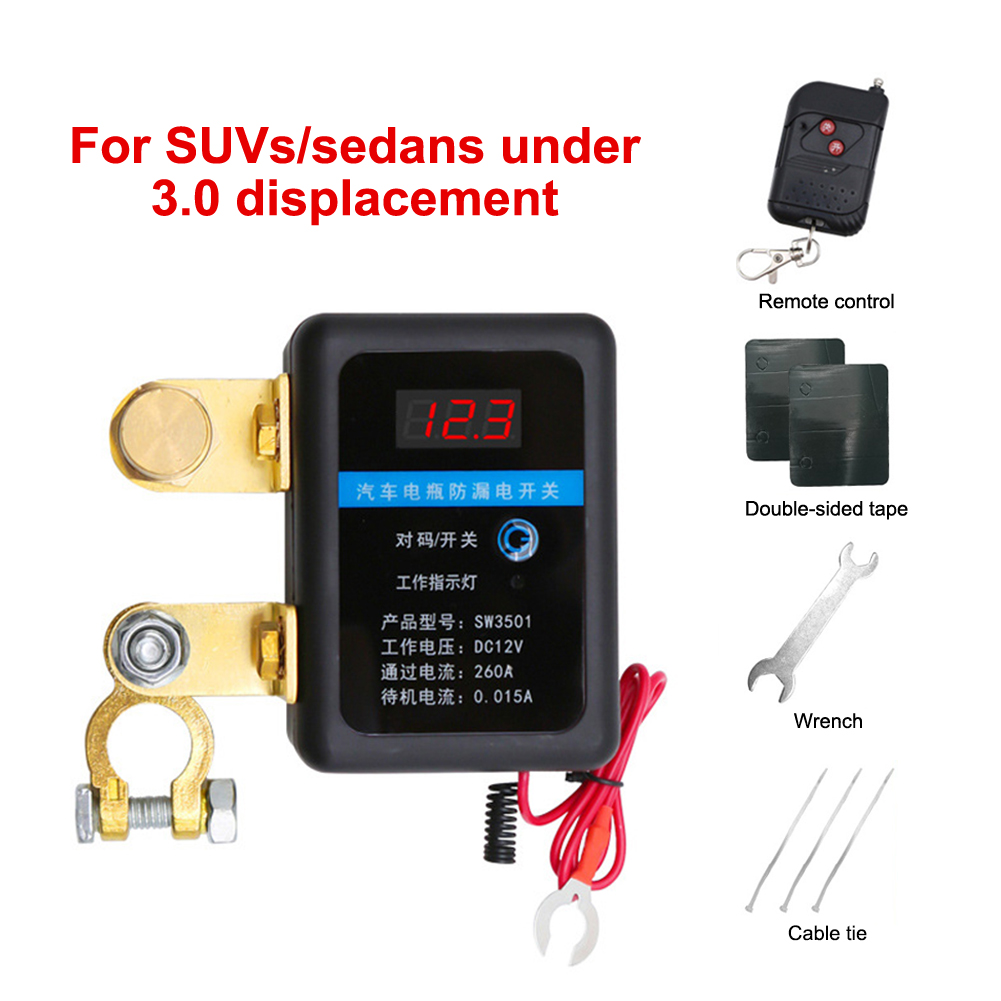 Remote Battery Disconnect Switch 12V 260A Kill Switch Automatic Power Off Prevent Battery Drain with Remote for Car Truck SUV: Red