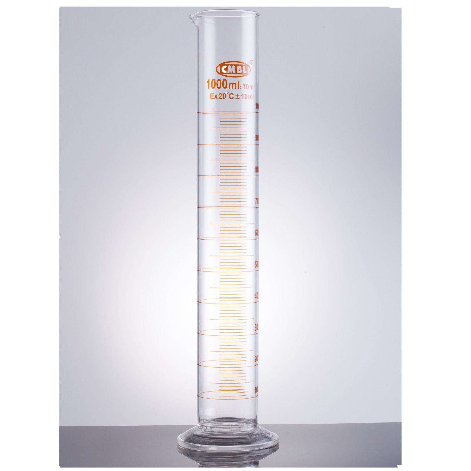 1000 ml, Glas Messzylinder W/Graduati, Auslauf Mund, 1 Liter, Schwere Zauberstab