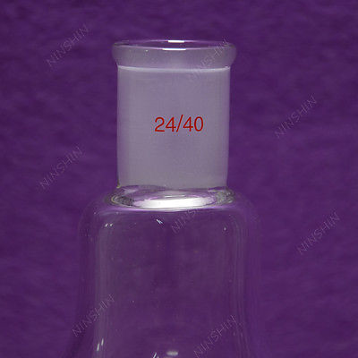 2000 ML, 4 Hals, 24/40, Platte Bodem Kolf, Vier Hals, 2L, lab Glaswerk 24/40