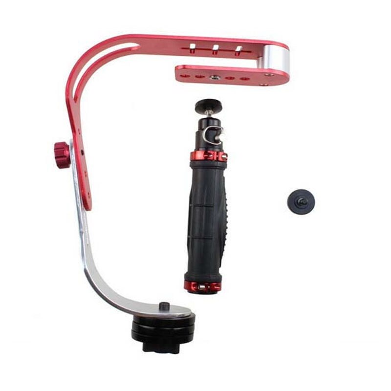 Aluminium Mini Handheld Digitale Camera Stabilisator Video Steadicam Mobiele 5DII Motion Dv Steadycam + Smartphone Klem