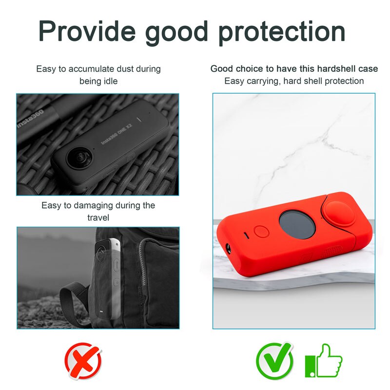 Insta360 jeden x2 futerał silikonowy miękkie etui muszla pyłoszczelna osłona obiektywu rękaw ochronny robić Insta360 jeden x2 akcesoria robić aparatu