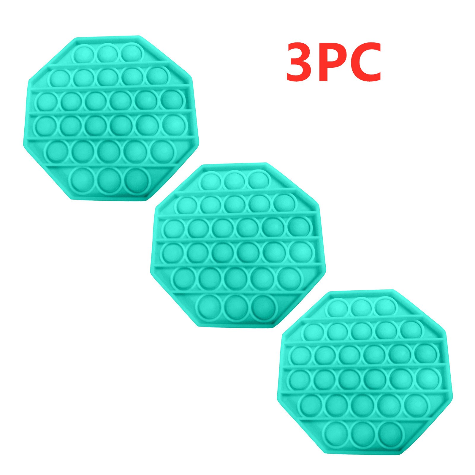 Push Bubble Fidget zabawka sensoryczna autyzm specjalne potrzeby Stress Reliever pomaga złagodzić stres i zwiększyć ostrość miękkie wycisnąć Toy2021: Mint Green-3PC