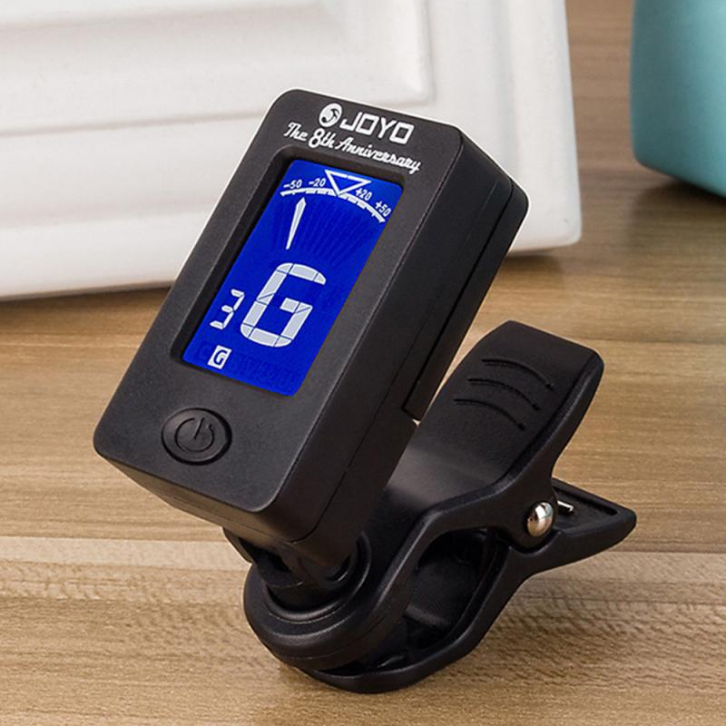 LCD Display Guitar Tuner Rotatable Clip-on Tuner For Acoustic Guitar Bass Guitar Parts Bass Tuner