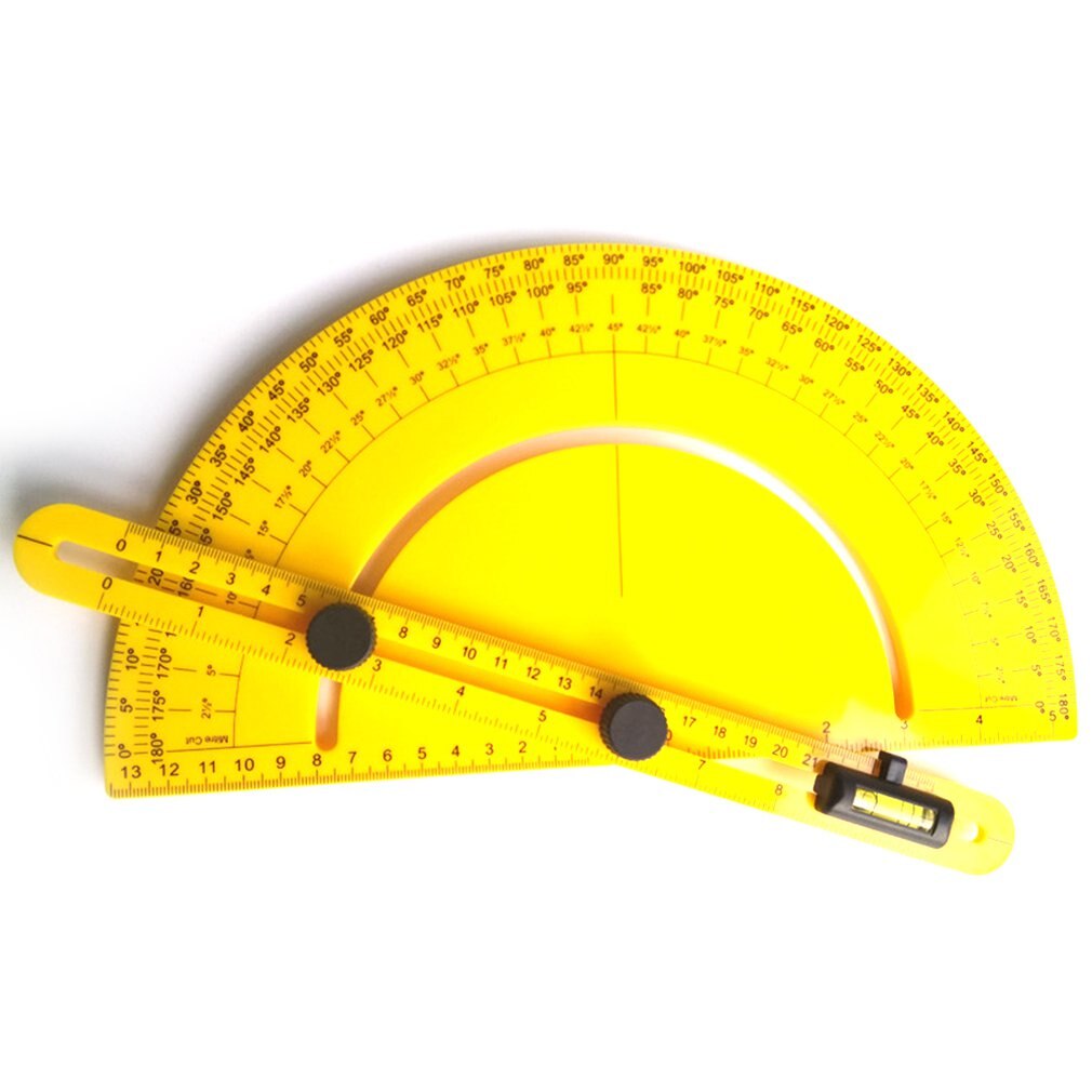 Multi Angle Ruler Finder Plastic 180 Degree Protractor For Builder Carpenter Craftsman And Engineer Large Size