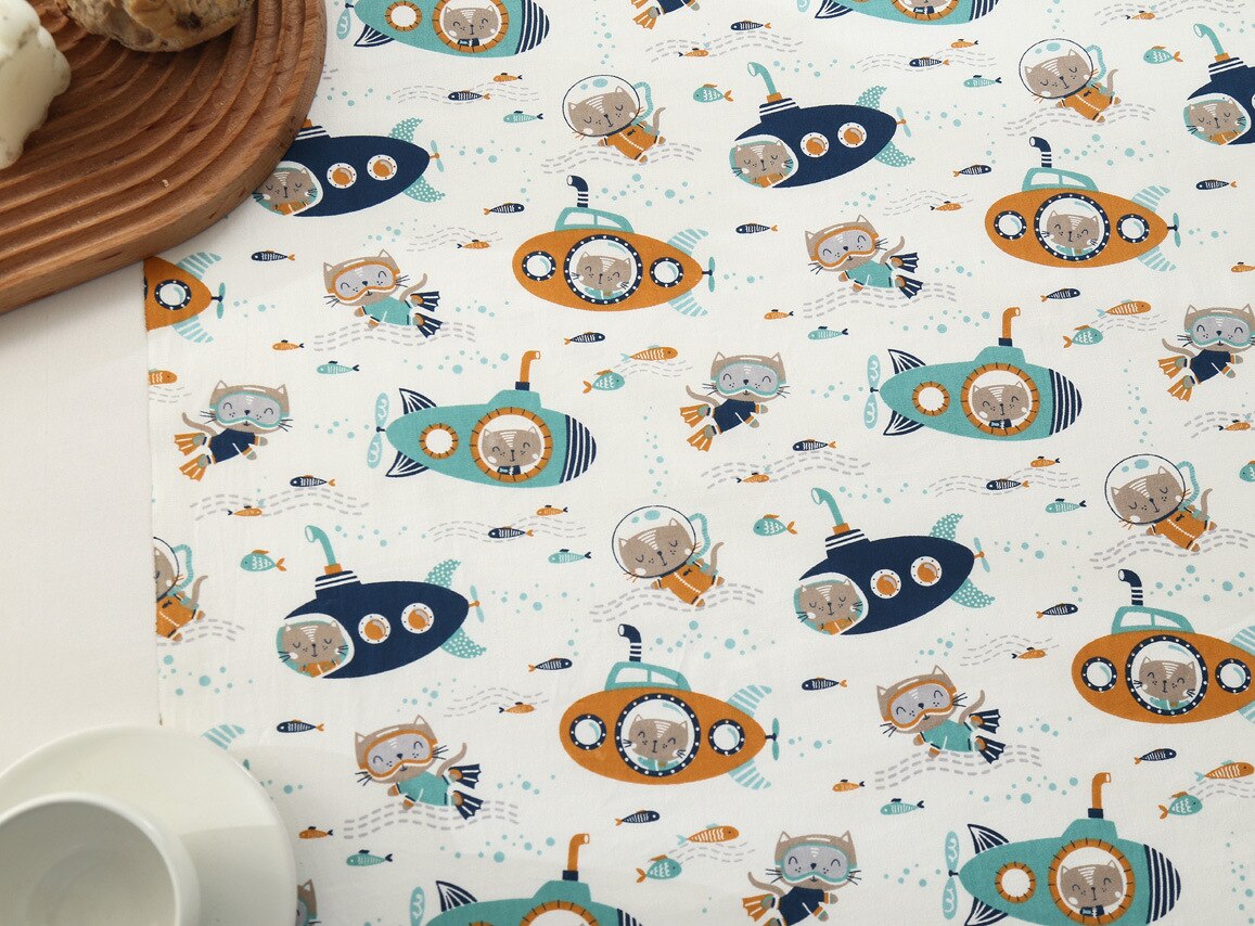 Spacecraft 100% Twill Cotton fabric Cloth DIY handmade sewing patchwork quilting home sheets pillow decor tissus material